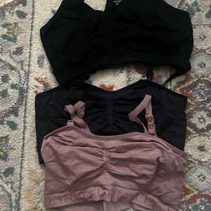 Kindred Bravely Nursing Bras - Black and Mauve